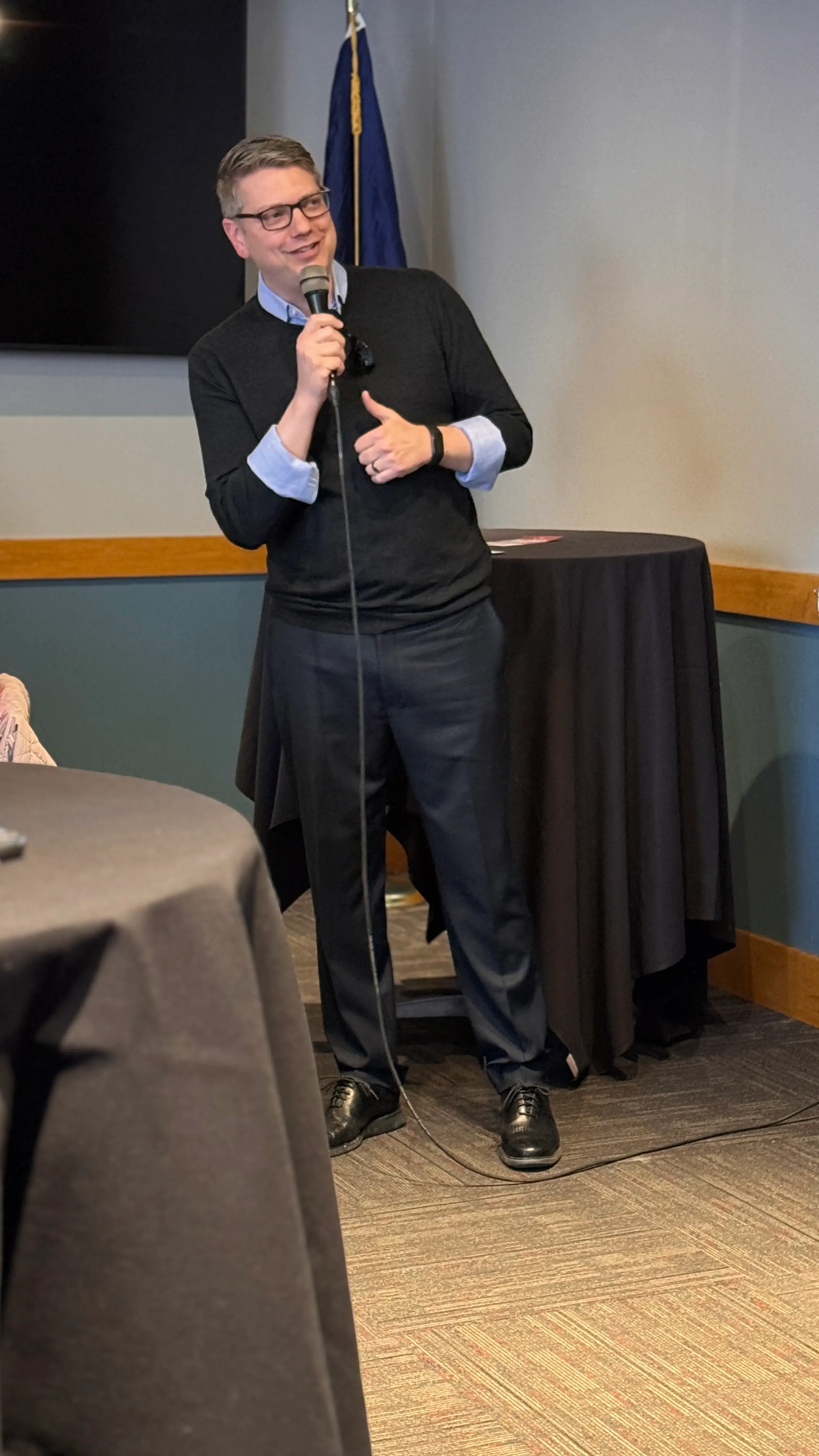 Congressman Begich speaking at a community event