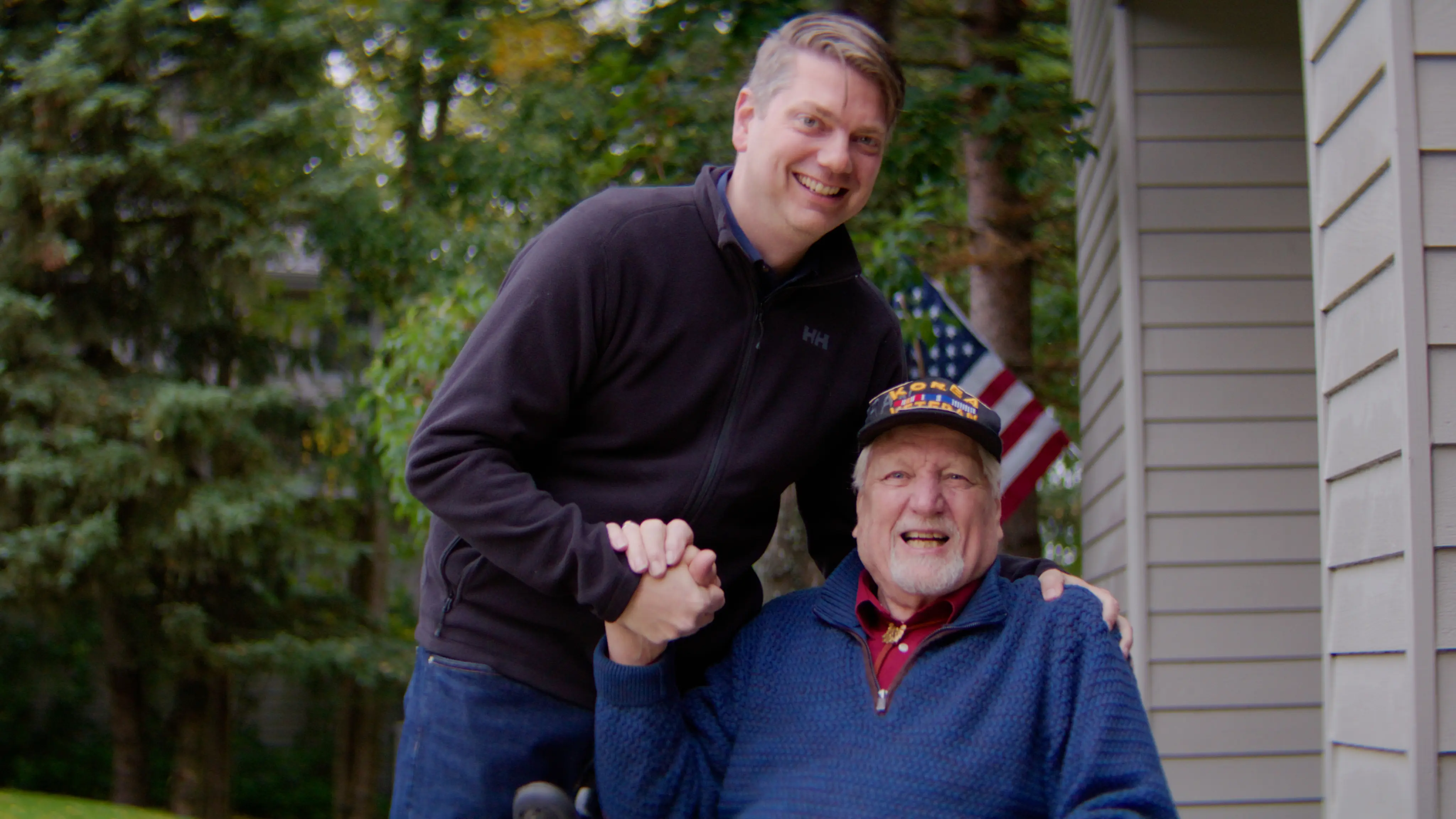 Congressman Begich with an Alaska veteran